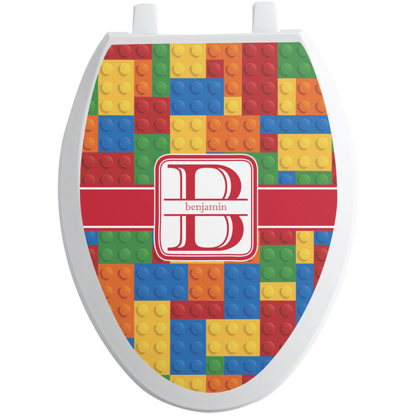 Building Blocks Toilet Seat Decal (Personalized)