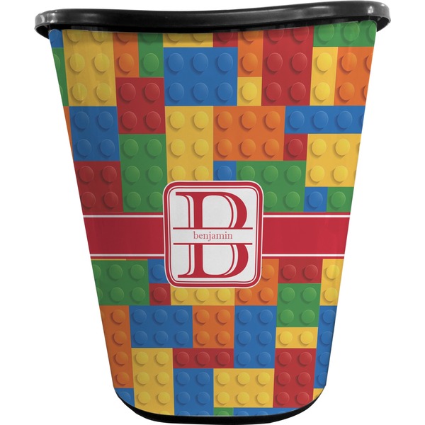 Building Blocks Trash Can Black