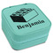 Building Blocks Travel Jewelry Boxes - Leatherette - Teal - Angled View