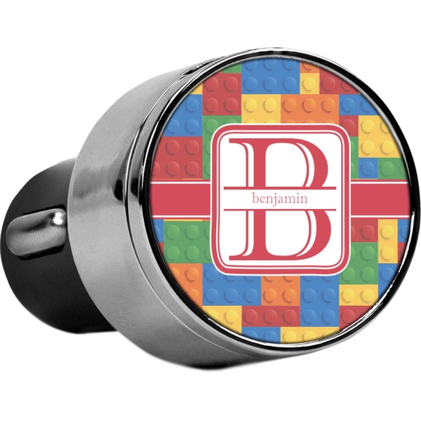 Custom Building Blocks USB Car Charger (Personalized)