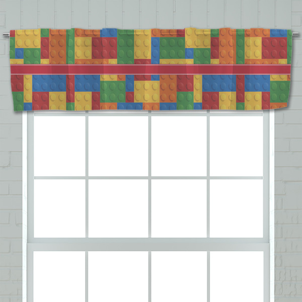 Building Blocks Valance - Closeup on window