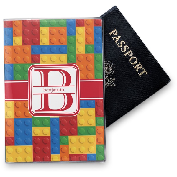 Custom Building Blocks Vinyl Passport Holder (Personalized)