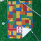 Building Blocks Waffle Weave Golf Towel - In Context
