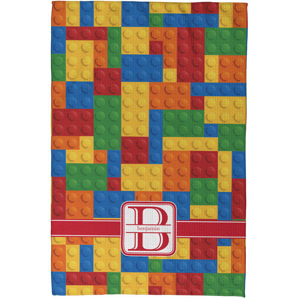 Building Blocks Waffle Weave Towel - Full Color Print - Approval Image
