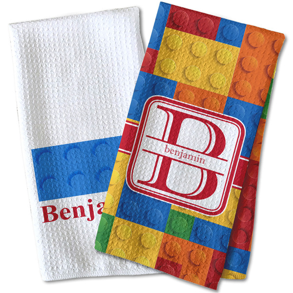Building Blocks Waffle Weave Towels - Two Print Styles