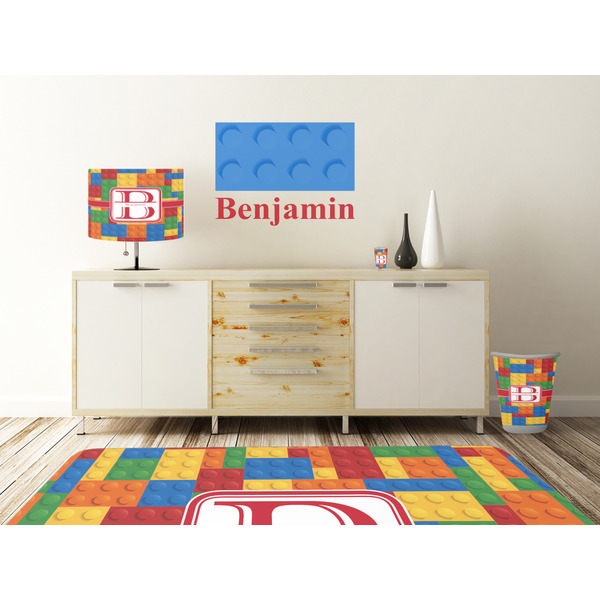 Building Blocks Wall Graphic Decal Wooden Desk