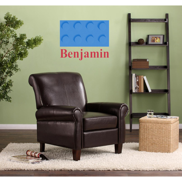 Building Blocks Wall Graphic on Living Room Wall