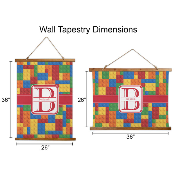 Building Blocks Wall Hanging Tapestries - Parent/Sizing