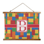 Building Blocks Wall Hanging Tapestry - Wide (Personalized)