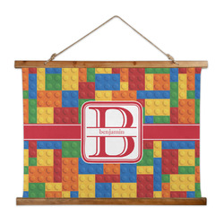 Building Blocks Wall Hanging Tapestry - Wide (Personalized)