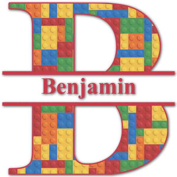 Custom Building Blocks Name & Initial Decal - Up to 12"x12" (Personalized)