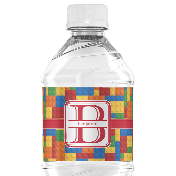Custom Building Blocks Water Bottle Labels - Custom Sized (Personalized)