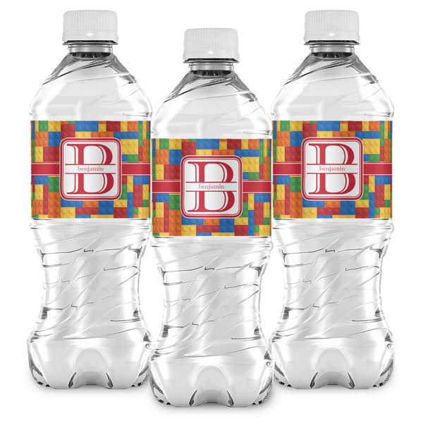Building Blocks Water Bottle Labels - Front View