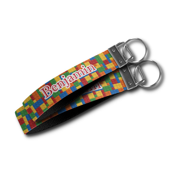 Building Blocks Webbing Keychain FOBs - Size Comparison