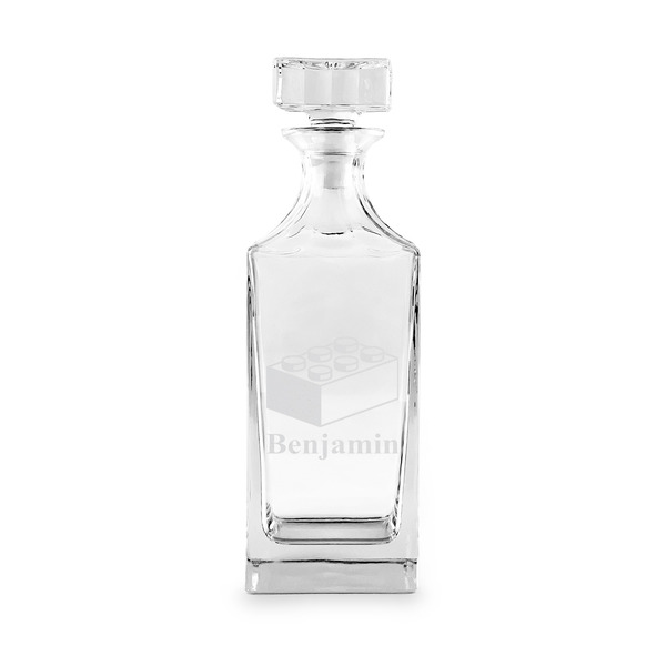 Building Blocks Whiskey Decanter - 30oz Square - FRONT