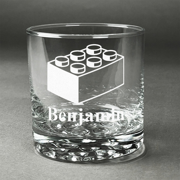 Custom Building Blocks Whiskey Glass - Engraved (Personalized)