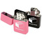 Building Blocks Windproof Lighters - Black & Pink - Open