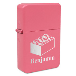 Building Blocks Windproof Lighter - Pink - Single Sided (Personalized)