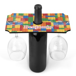 Building Blocks Wine Bottle & Glass Holder (Personalized)