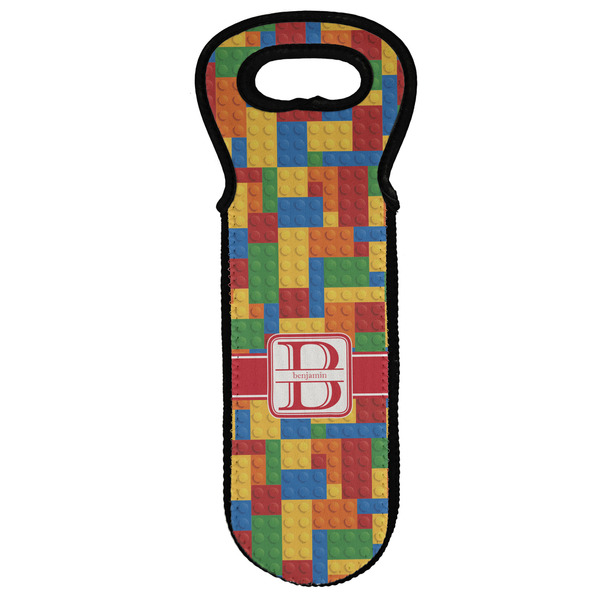 Custom Building Blocks Wine Tote Bag (Personalized)