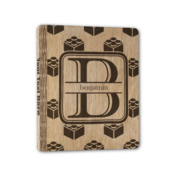 Building Blocks Wood 3-Ring Binder - 1" Half-Letter Size (Personalized)