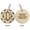 Building Blocks Wood Luggage Tags - Round - Approval