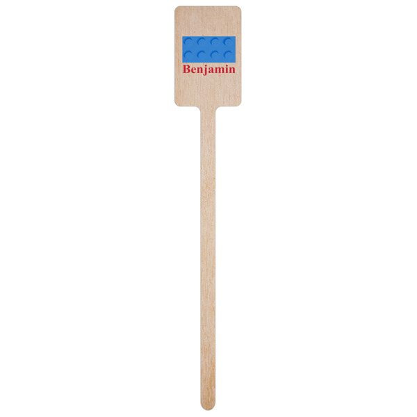 Building Blocks Wooden 6.25" Stir Stick - Rectangular - Single Stick