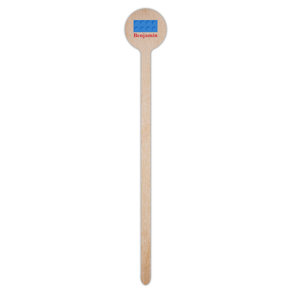 Building Blocks Wooden 7.5" Stir Stick - Round - Single Stick