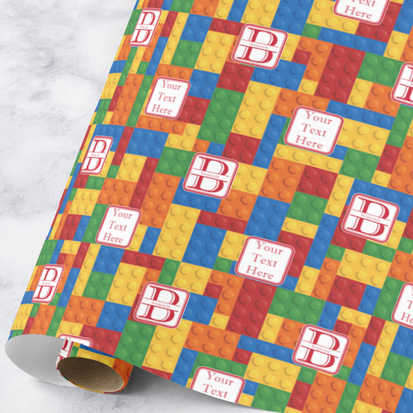Custom Building Blocks Wrapping Paper Roll - Large (Personalized)