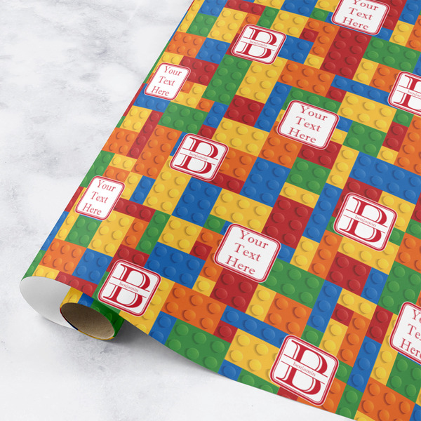 Custom Building Blocks Wrapping Paper Roll - Small (Personalized)