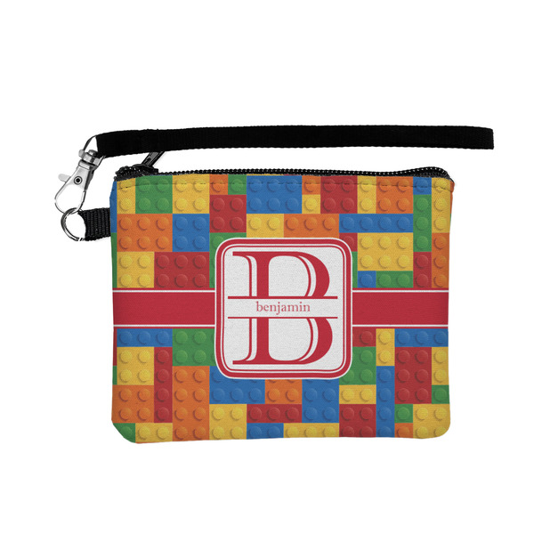 Custom Building Blocks Wristlet ID Case w/ Name and Initial