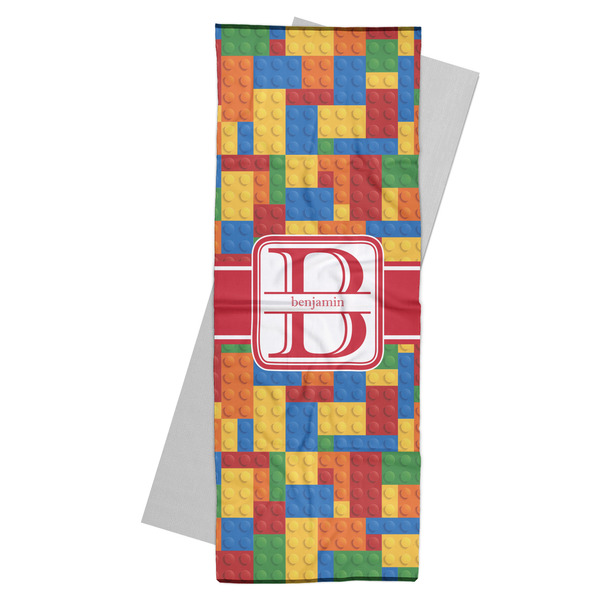 Custom Building Blocks Yoga Mat Towel (Personalized)