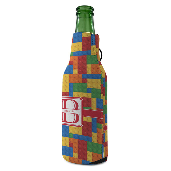 Building Blocks Zipper Bottle Cooler - ANGLE (bottle)