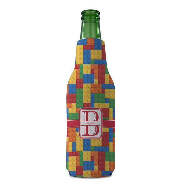 Building Blocks Zipper Bottle Cooler - FRONT (bottle)