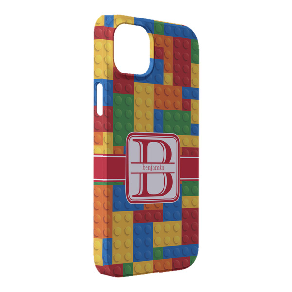 Custom Building Blocks iPhone Case - Plastic - iPhone 14 Plus (Personalized)