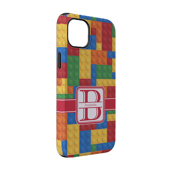 Custom Building Blocks iPhone Case - Rubber Lined - iPhone 14 Pro (Personalized)