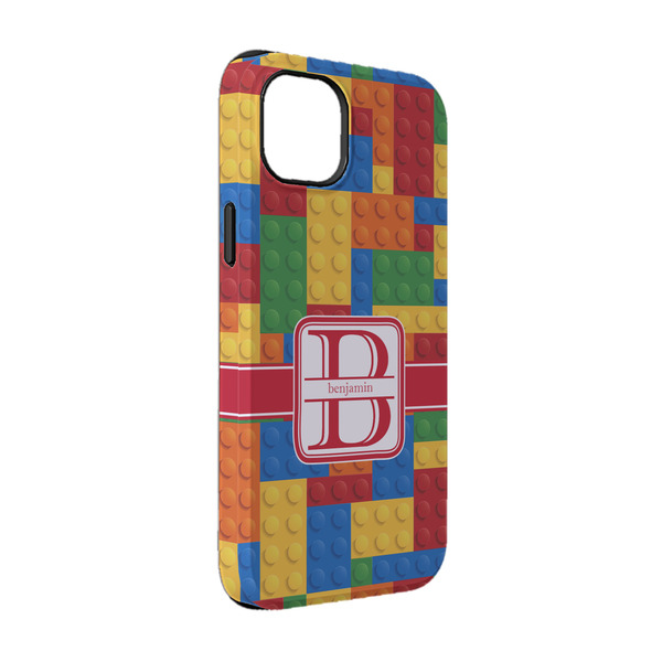 Custom Building Blocks iPhone Case - Rubber Lined - iPhone 14 (Personalized)