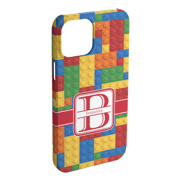 Custom Building Blocks iPhone Case - Plastic (Personalized)