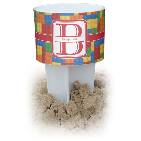 Custom Building Blocks White Beach Spiker Drink Holder (Personalized)