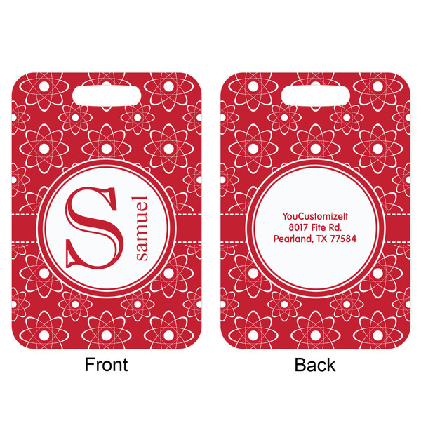 Atomic Orbit Aluminum Luggage Tag (Front + Back)