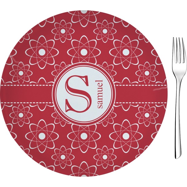 Custom Atomic Orbit Glass Appetizer / Dessert Plate 8" (Personalized)