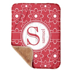 Atomic Orbit Sherpa Baby Blanket - 30" x 40" w/ Name and Initial