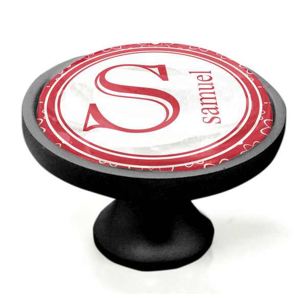 Atomic Orbit Black Custom Cabinet Knob (Side)