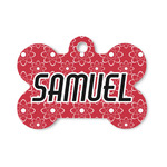 Atomic Orbit Bone Shaped Dog ID Tag - Small (Personalized)