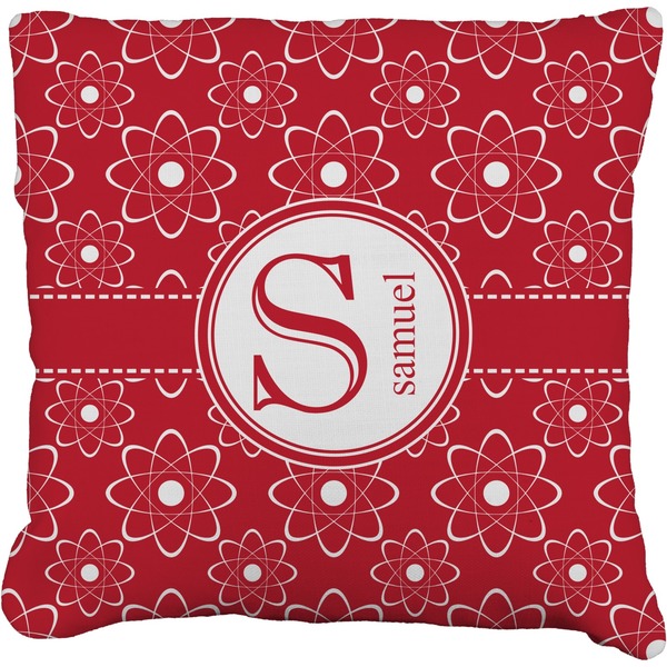 Custom Atomic Orbit Faux-Linen Throw Pillow 18" (Personalized)