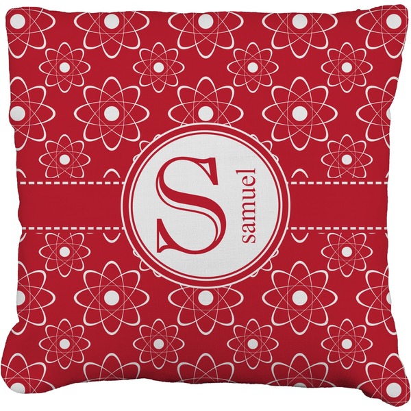 Custom Atomic Orbit Faux-Linen Throw Pillow (Personalized)