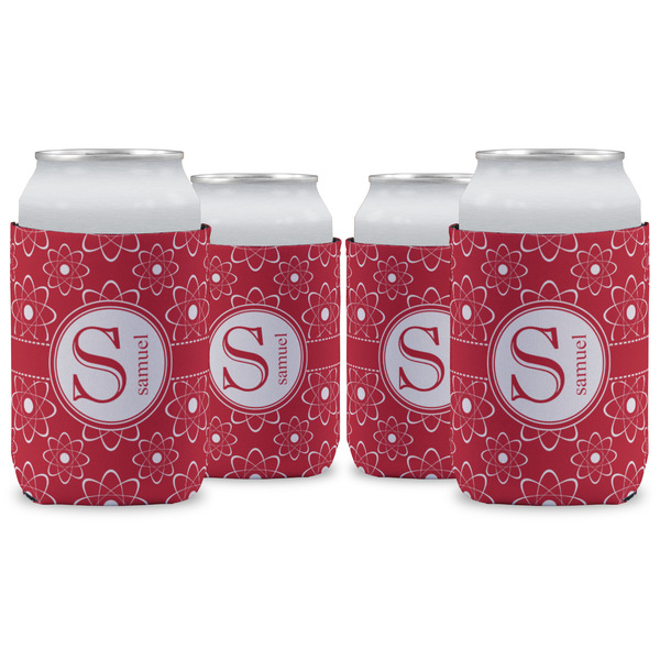 Custom Atomic Orbit Can Cooler (12 oz) - Set of 4 w/ Name and Initial