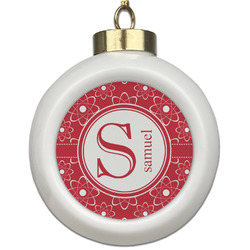 Atomic Orbit Ceramic Ball Ornament (Personalized)