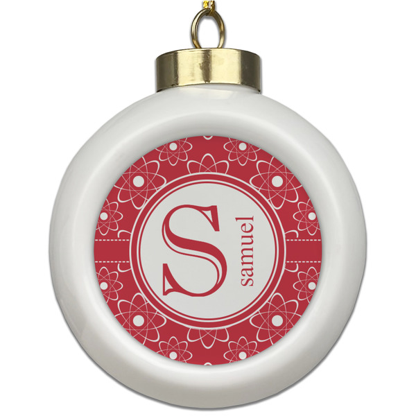 Custom Atomic Orbit Ceramic Ball Ornament (Personalized)