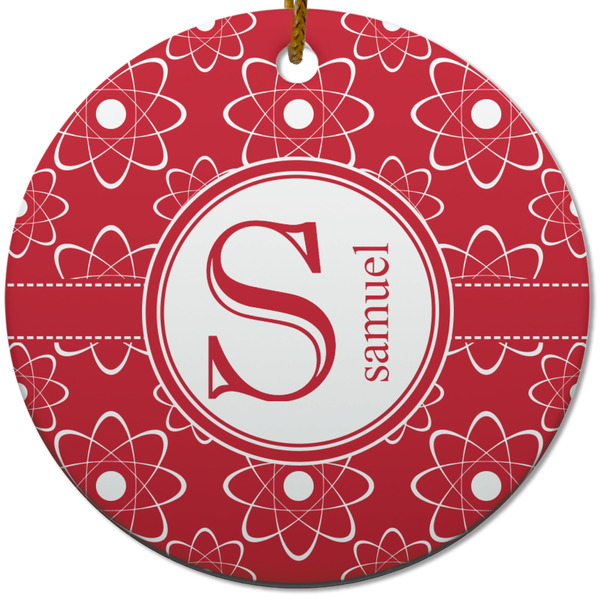 Atomic Orbit Ceramic Flat Ornament - Circle (Front)